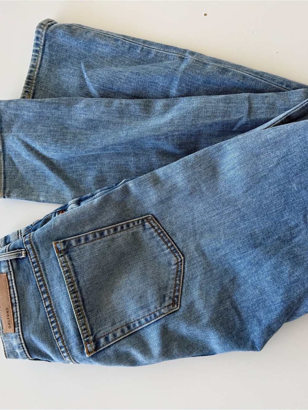 GRLFRND Women's Light Blue Straight Jeans
